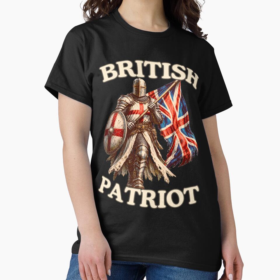 British Patriot Knight With Union Jack Flag by JesterKrewArt