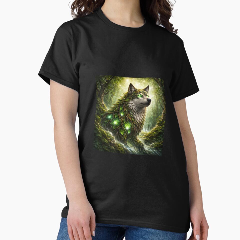 Earth Protector Spirit Wolf – Forest Guardian Fantasy Wolf Art by GeoWild Designs