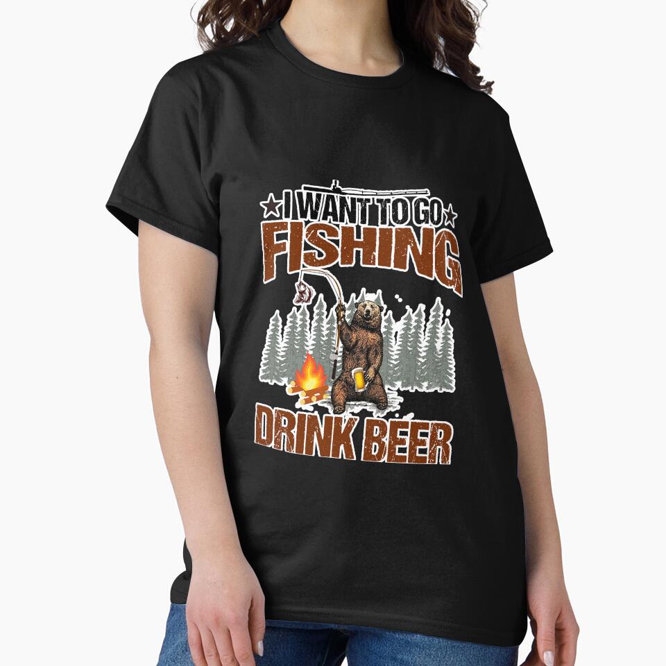 Go Fishing Drink Beer Novelty Grapahic by unassertive19
