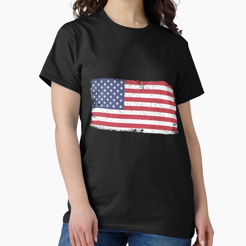 Vintage Grunge USA Flag Graphic T-Shirt Design by PrintAtelier