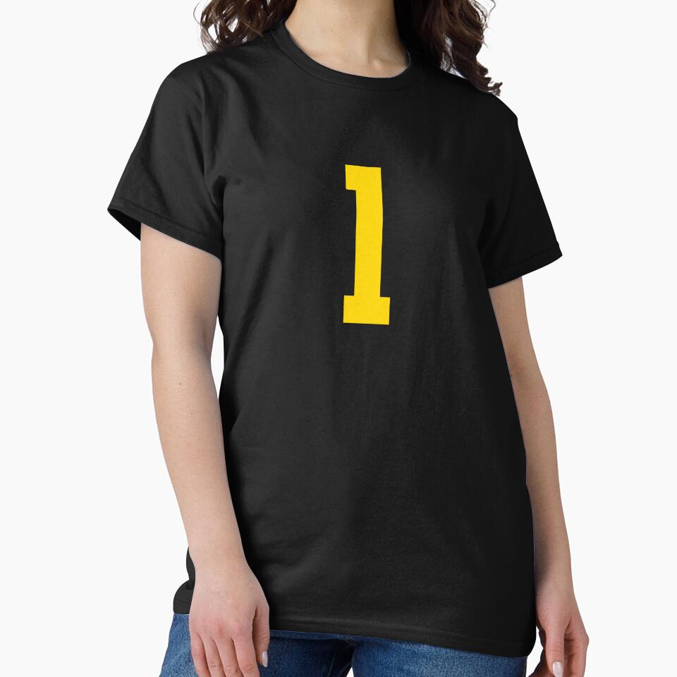Yellow Sports Number 1 Bold by NECHSTORE