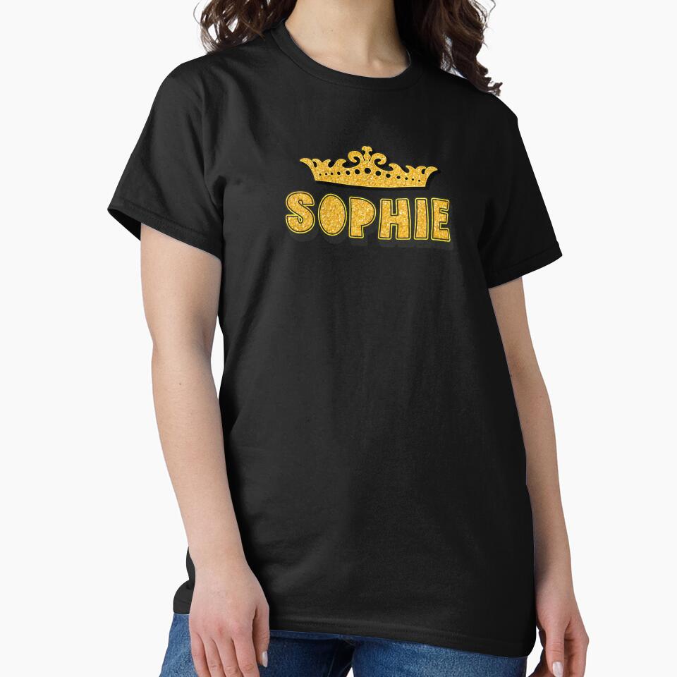 Sophie Personalized Funny Custom Name Crown Design by Watsonarts