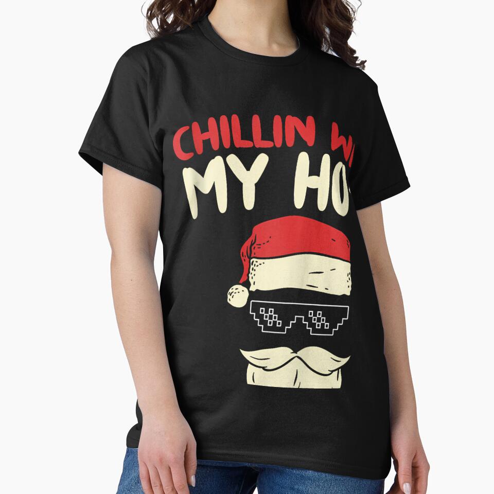 Christmas Santa Shirt Chillin with My Hos Thug Gift Tank Top by JulianBrant