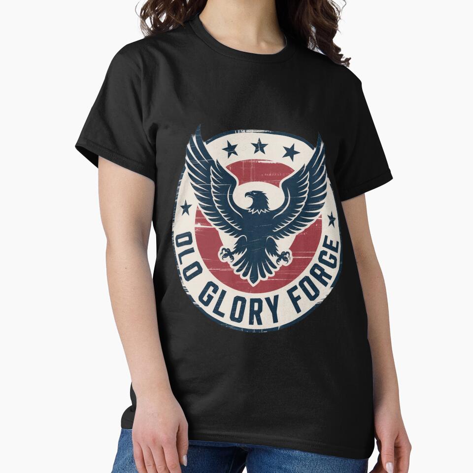 Old Glory Forge Eagle Emblem Patriotic Circular Badge Design by OldGloryForge