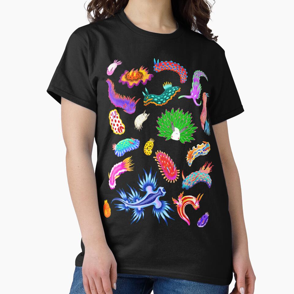 Rainbow Nudibranchs (Sea Slugs) Assortment by Marta Tesoro