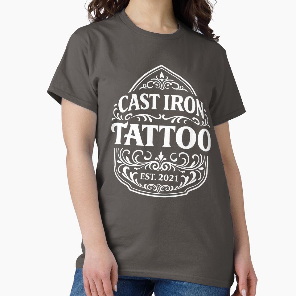 Cast Iron Tattoo Logo - (Large White) by CastIronTattoo
