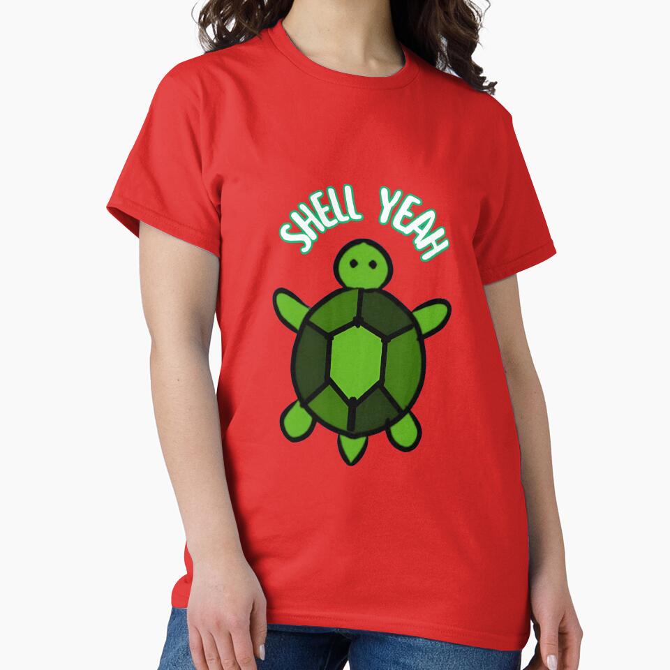 Shell Yeah Cute Turtle Design – Funny Kawaii Animal Illustration by HopeAndHustle
