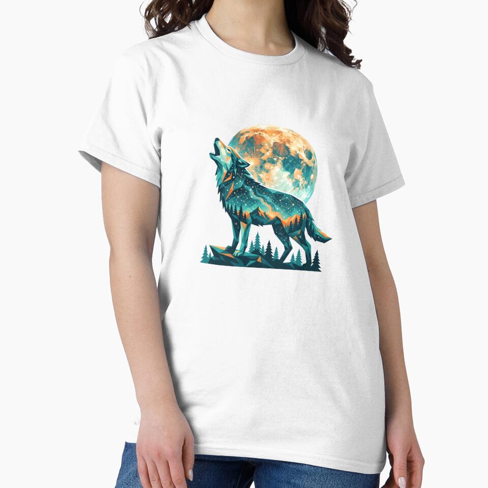 Wolf feeling free at night by JC Art Creations