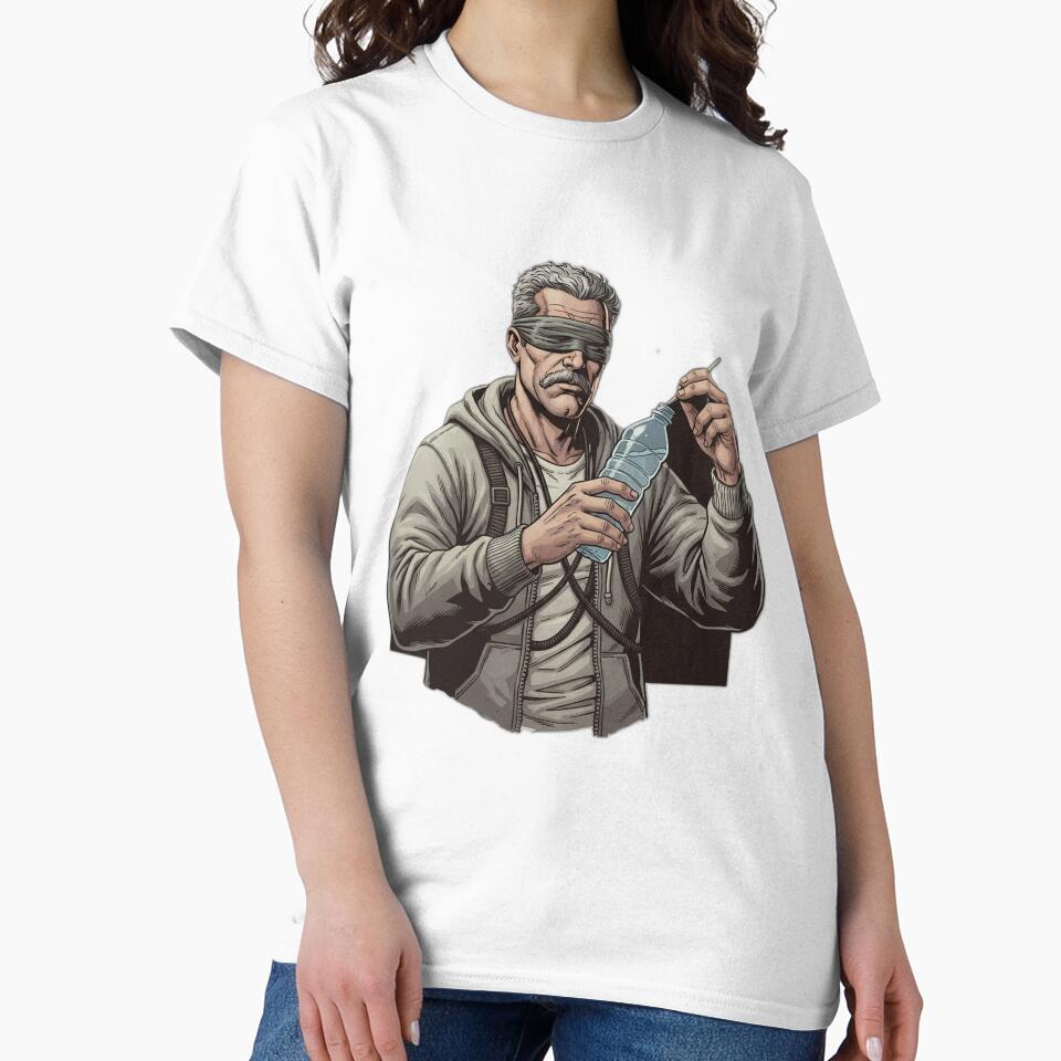 Blindfolded Hydration: Mystery Man Hoodie Design by Merchifyme2000