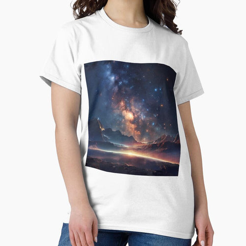 A starry sky view from the mountains in universe by TatStudio55