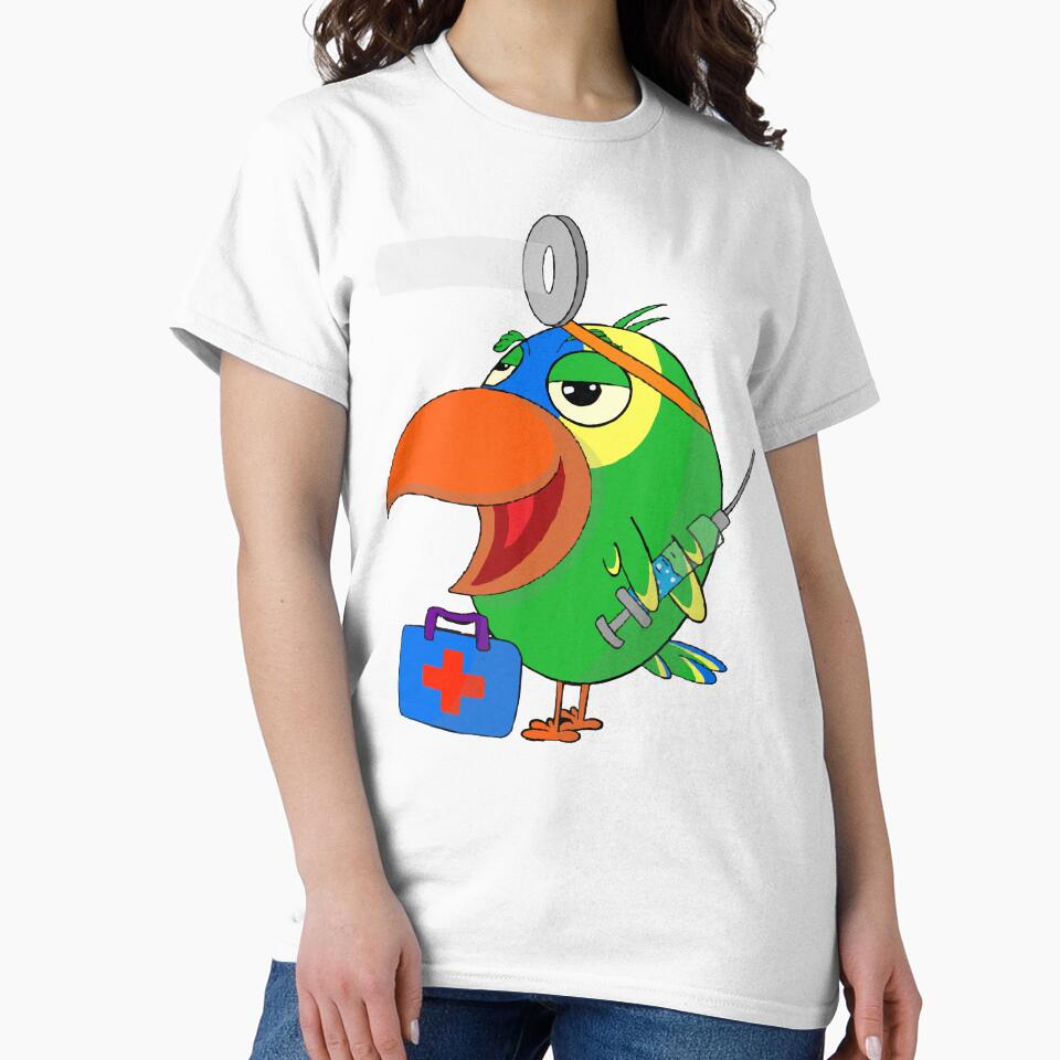 Funny Amazon parrot doctor - Parrot at work by YoshiArtDesign