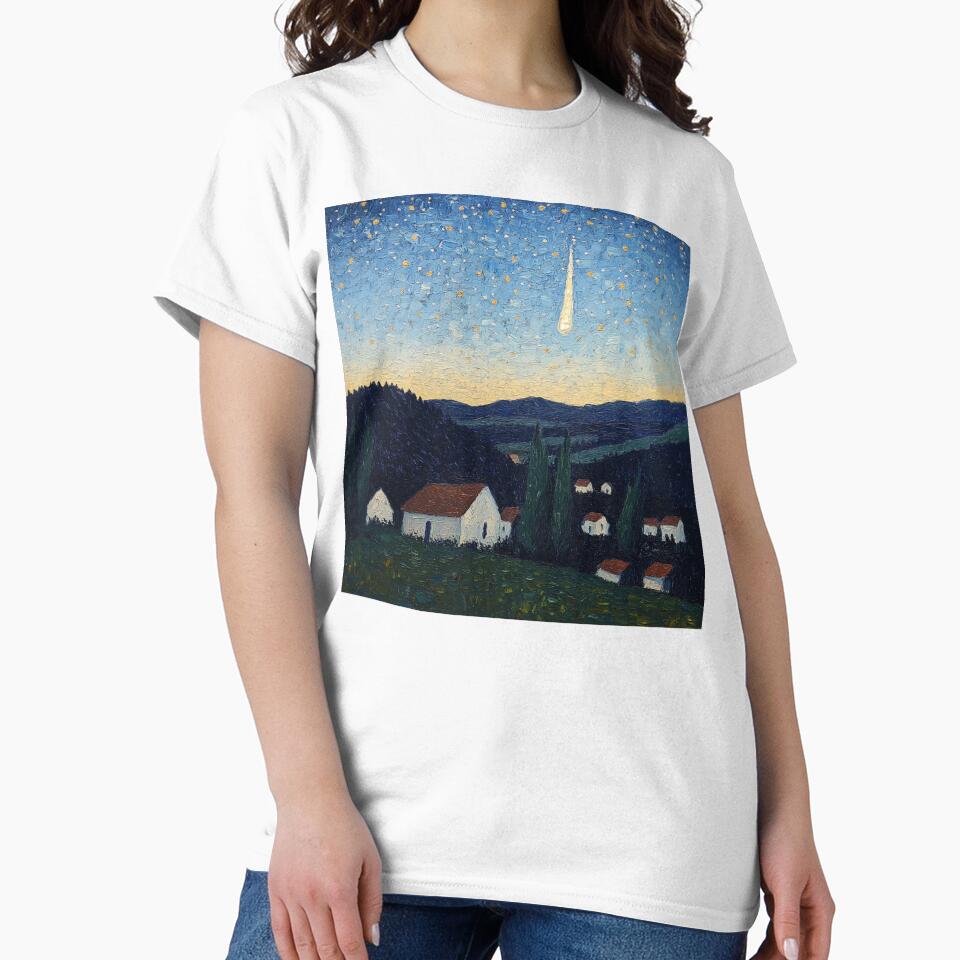 Meteor shower | Post-impressionist painting style by ComicsFactory