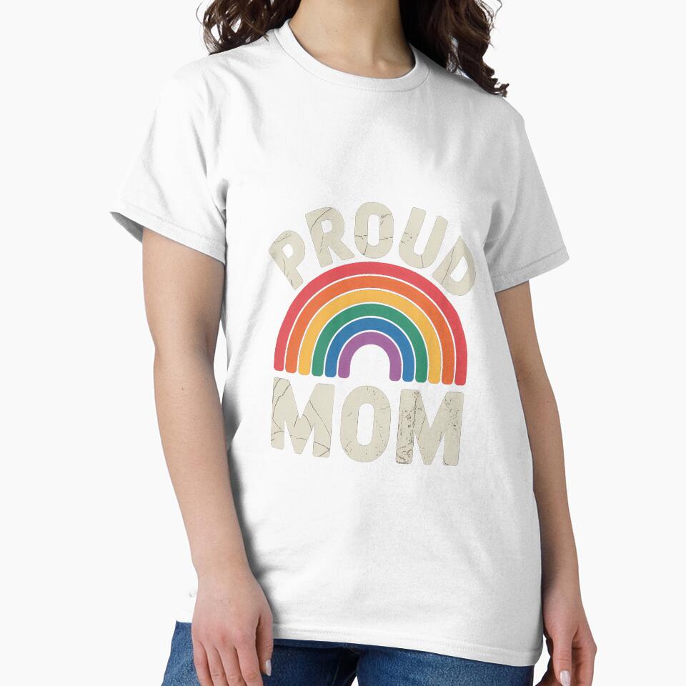LGBTQ Proud Mom Gay Pride LGBT Ally Rainbow Mother's Day by FaithAbbott