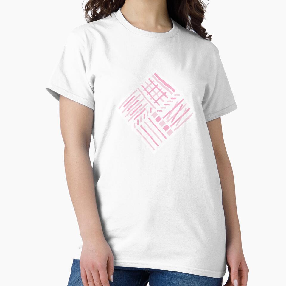 Hand-drawn Crossing Lines Pattern – Pink by RoguePatterns