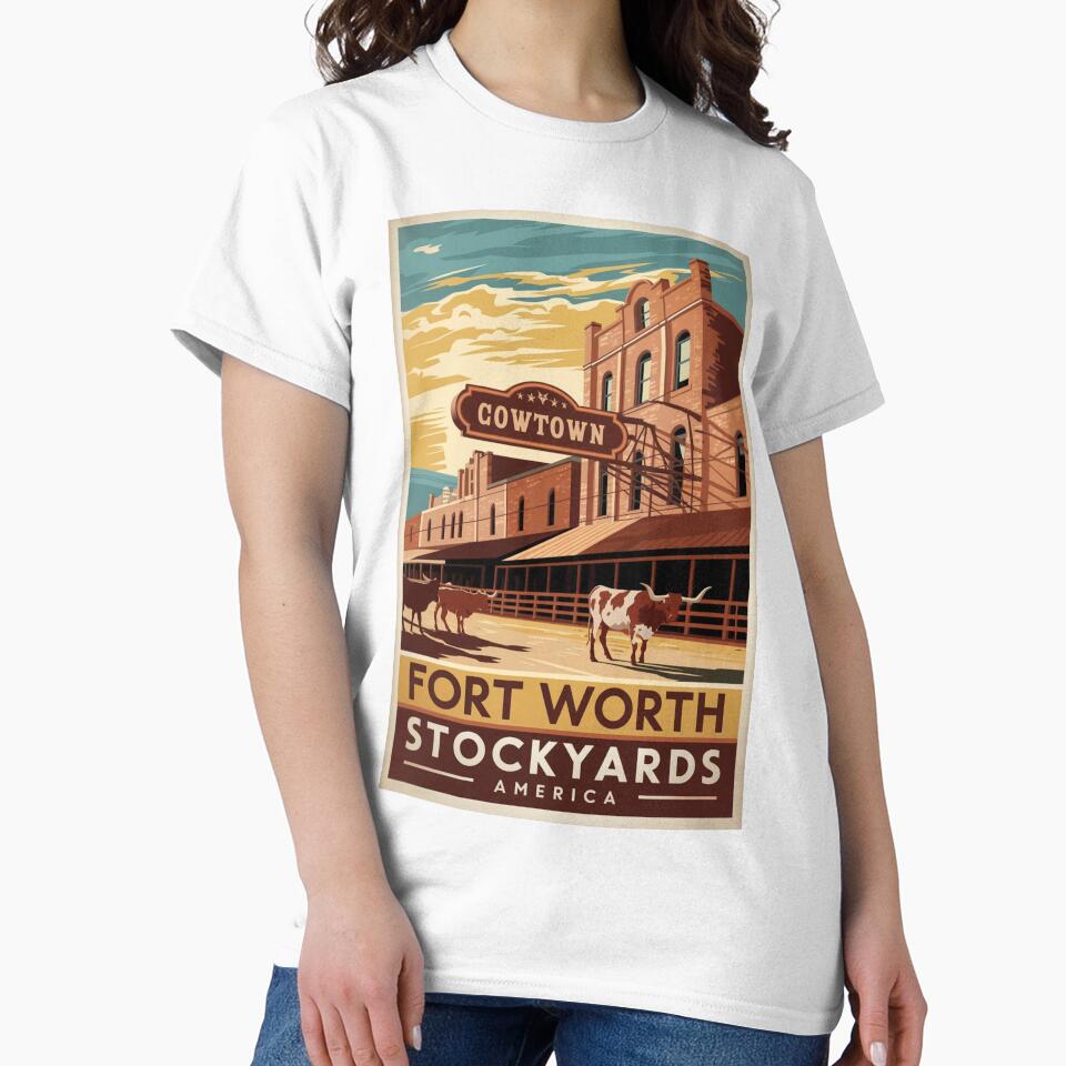 Fort Worth Vintage Travel Poster by TravelerRat