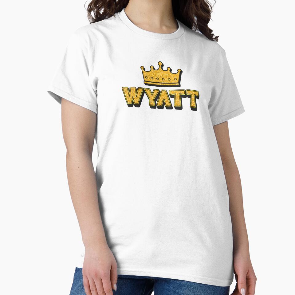 Wyatt Personalized Name With Crown - Cool & Funny Custom Gift for Men and Boys by Oussinc