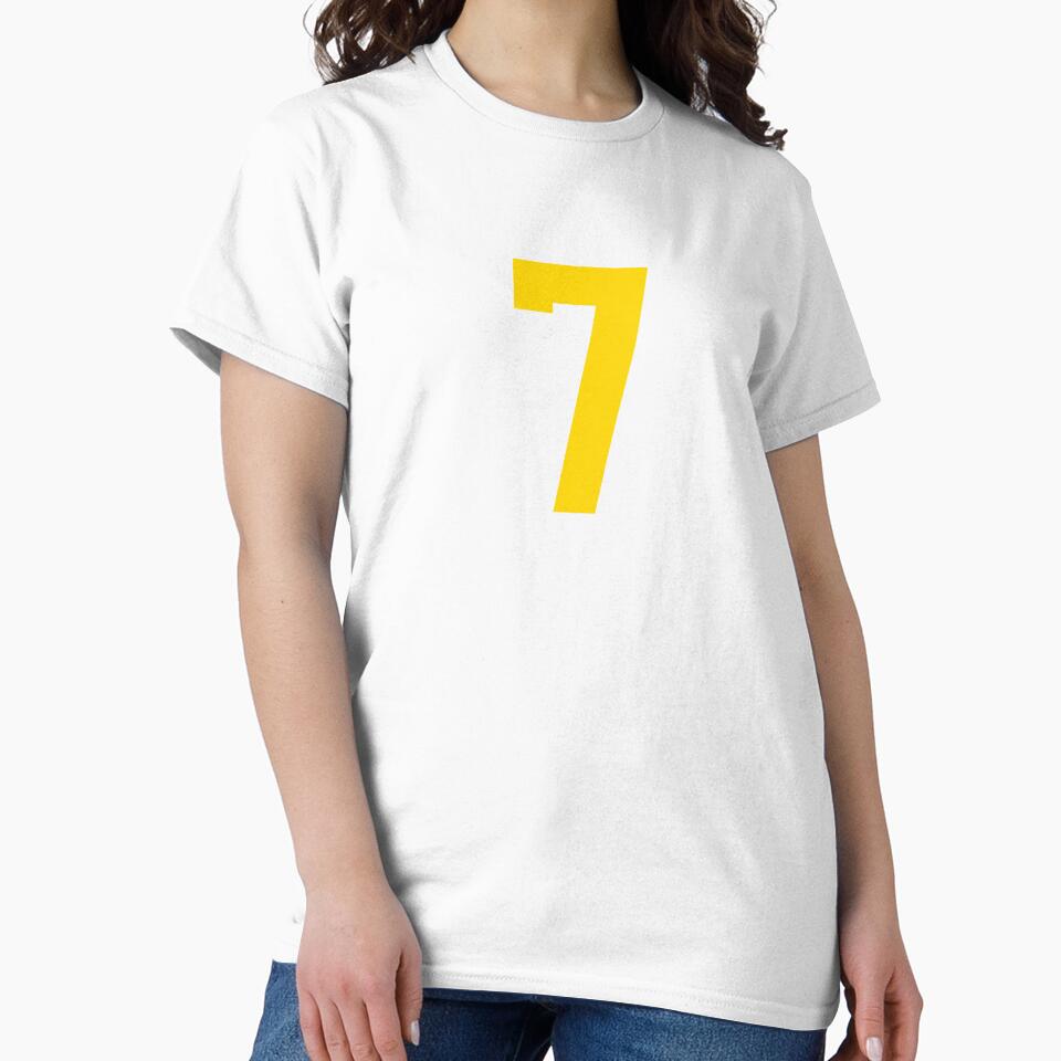 Bold Yellow Sports Number 7 by NECHSTORE