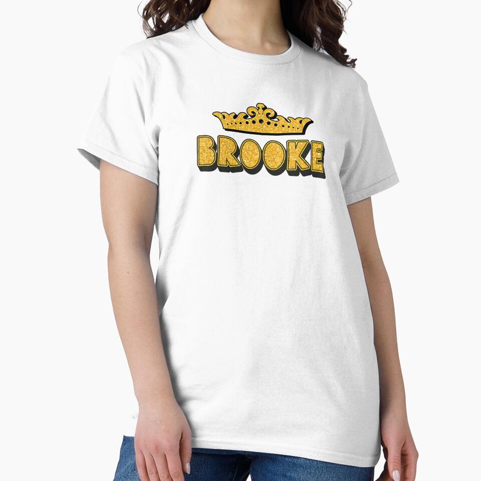 Brooke Personalized Funny Custom Name Crown Design by Watsonarts