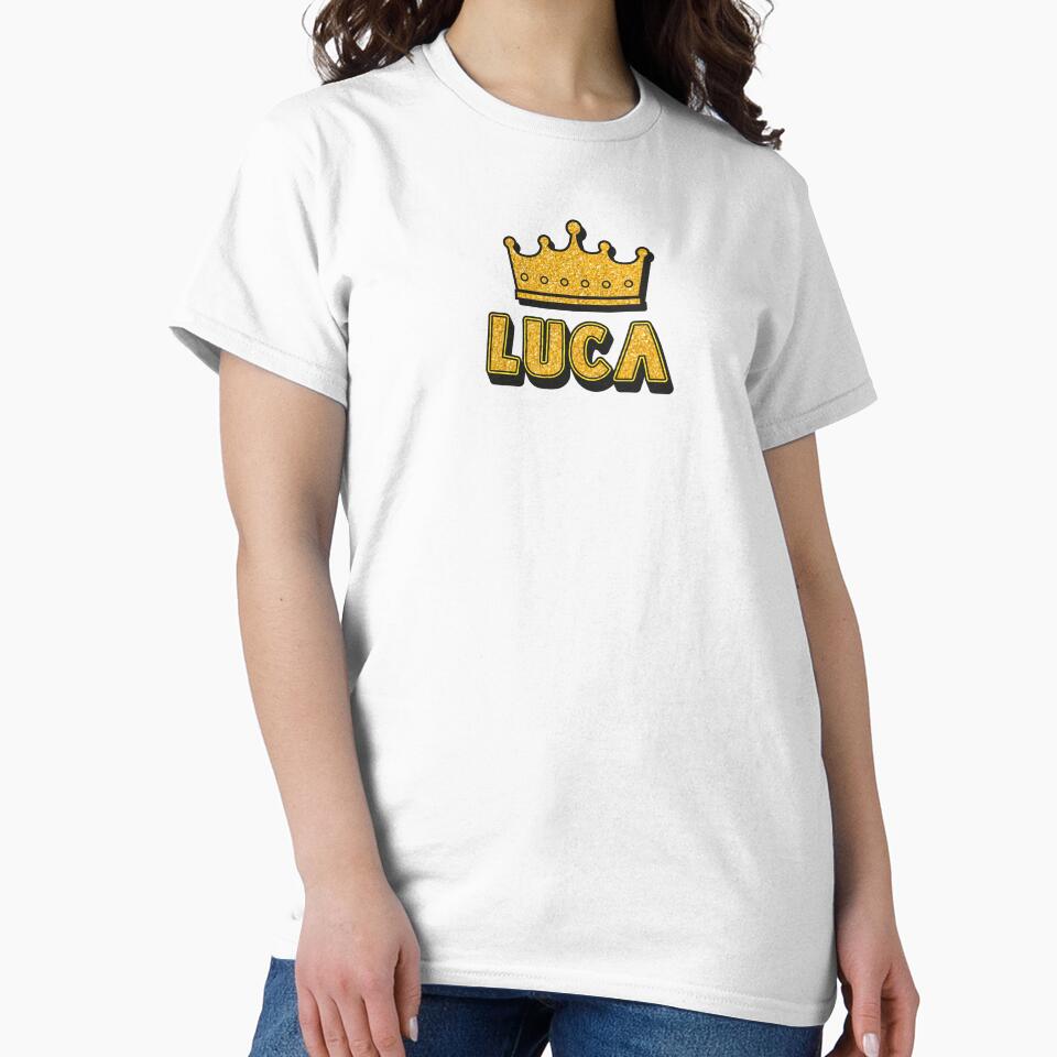 Luca Personalized Name With Crown - Cool & Funny Custom Gift for Men and Boys by Oussinc