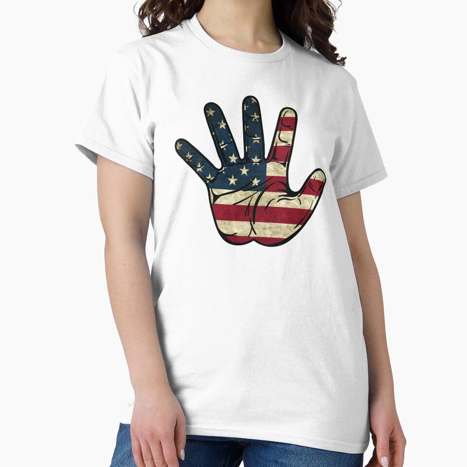 Vintage American Flag Hand by MarshallStickerX