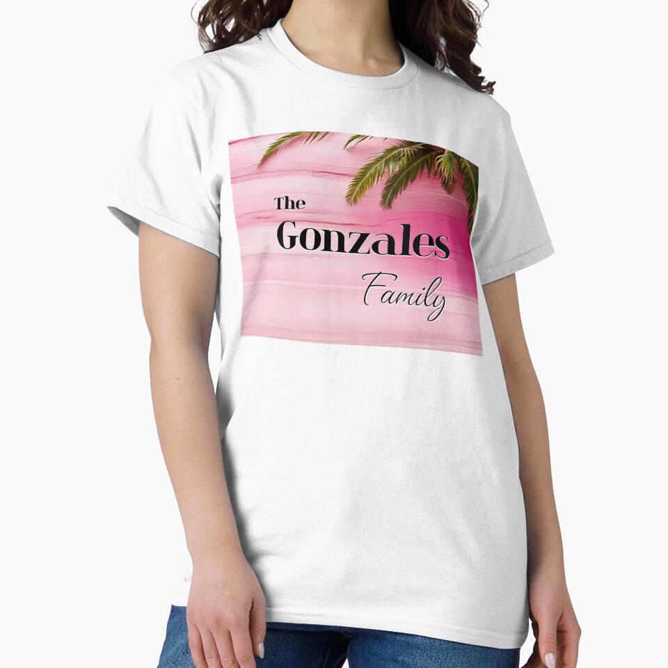 Unique Personalized Gonzales Family | Pink Tropical Gift by PinkGoddessLove
