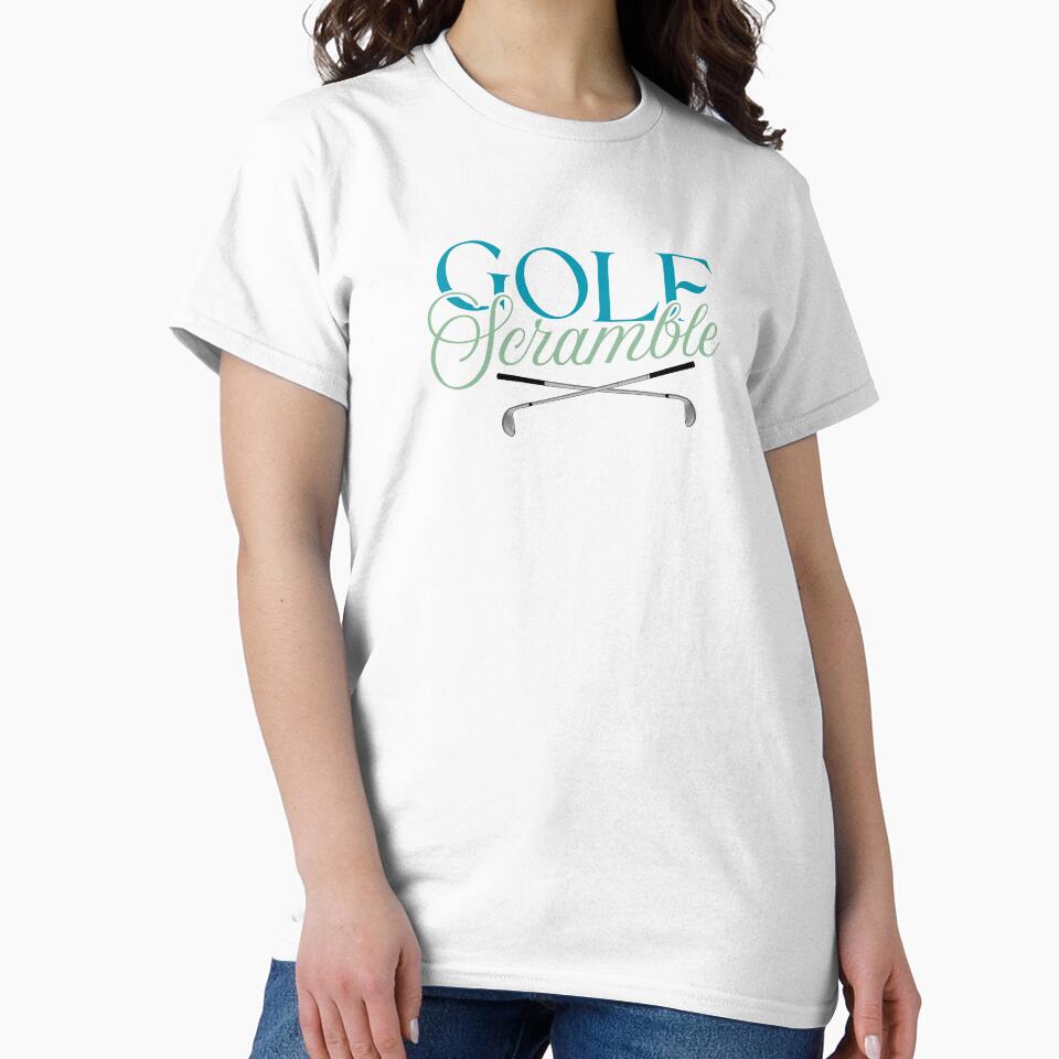 Golf Scramble Simple Modern Blue and Green Logo by Stickers by @molllyclare