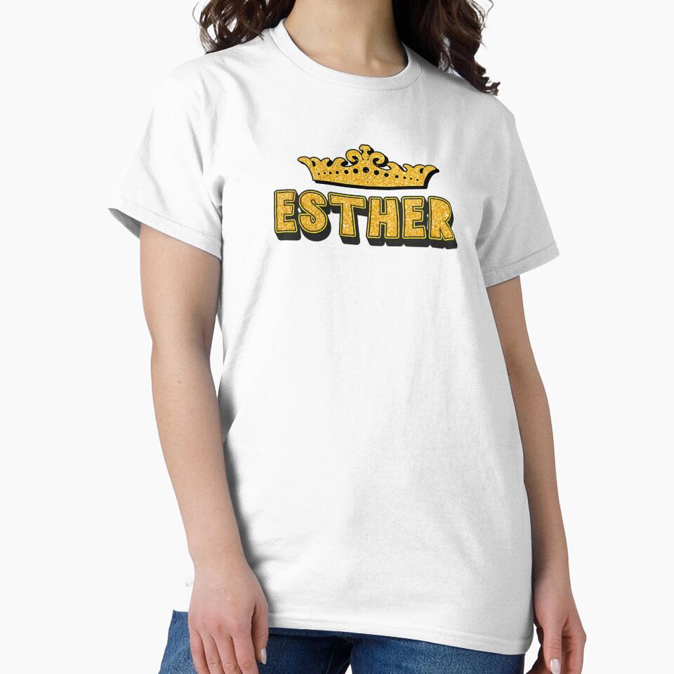 Esther Personalized Funny Custom Name Crown Design by Watsonarts
