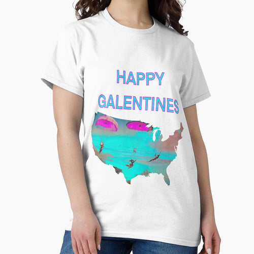 A cute Parachuting Happy Galentines card, perfect gift idea for Galentines day by sailorsam1805
