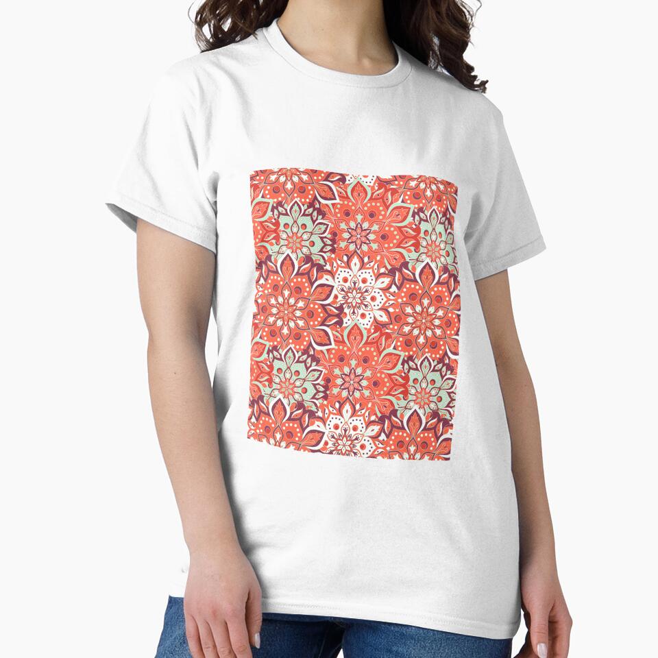 Red Color Flower Pattern by DastagirArts