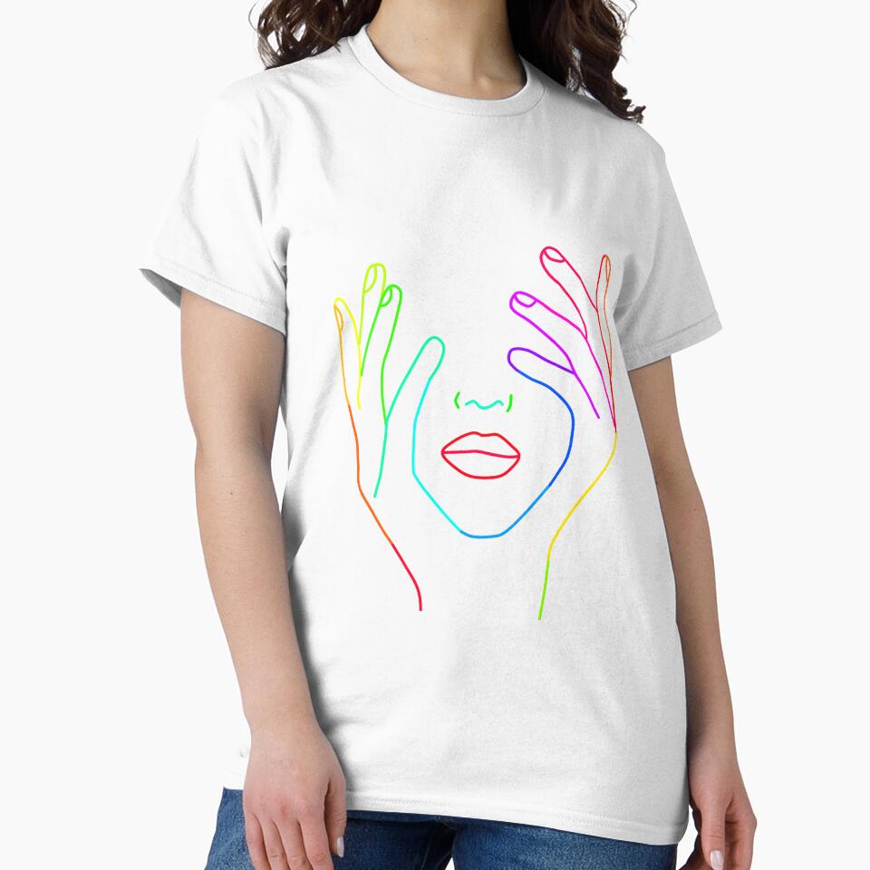 Colorful line art women by Mialunaa