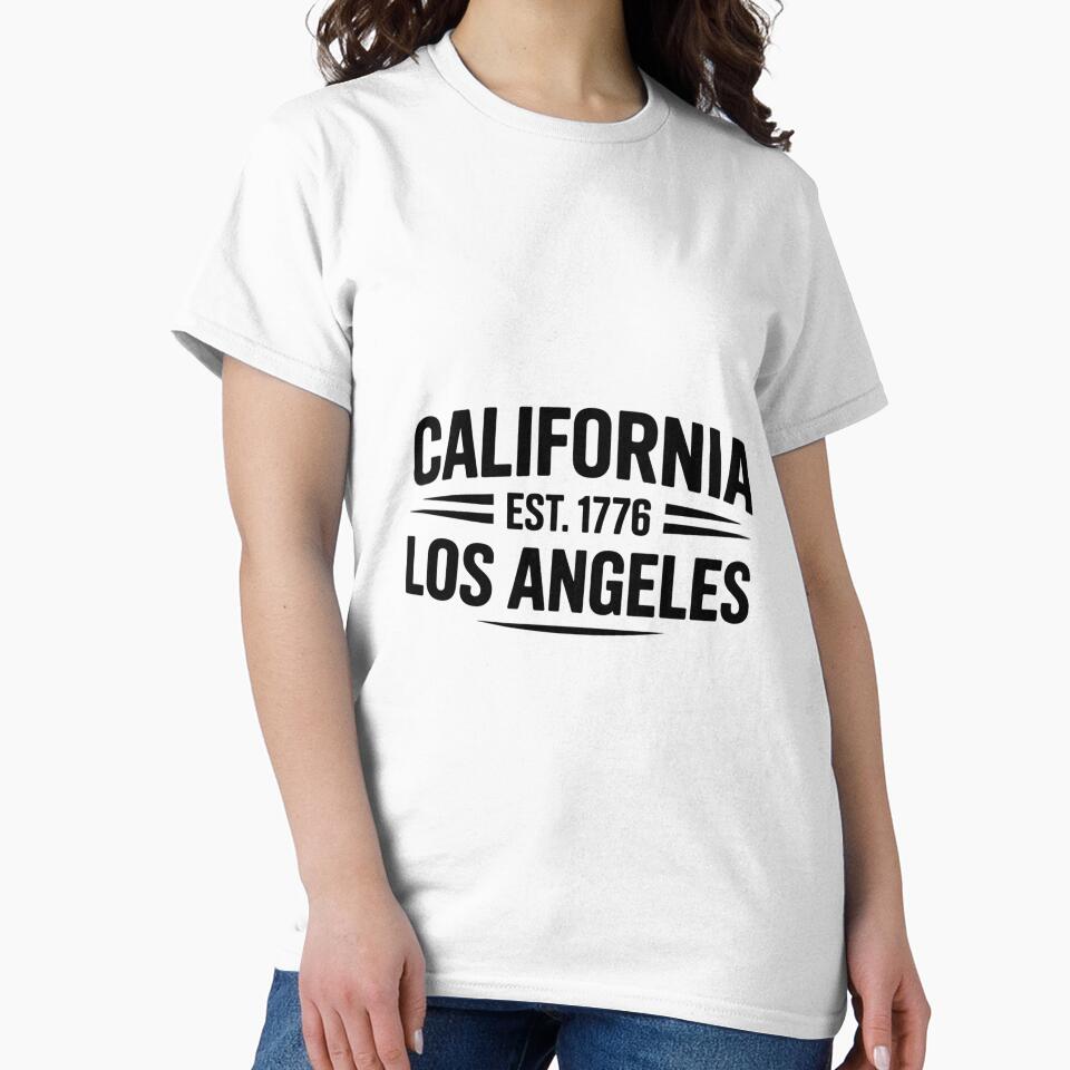 California Los Angeles Vintage Style T-Shirt Design, USA Travel Sublimation by Bouchey