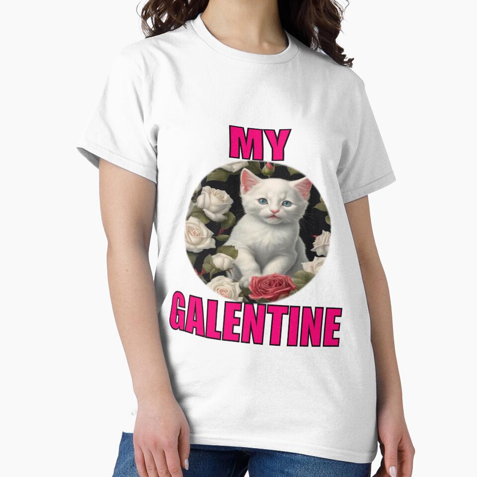 Soft Super Cute kitten on Galentines day and Galentines party, gift idea for Galentines day by sailorsam1805