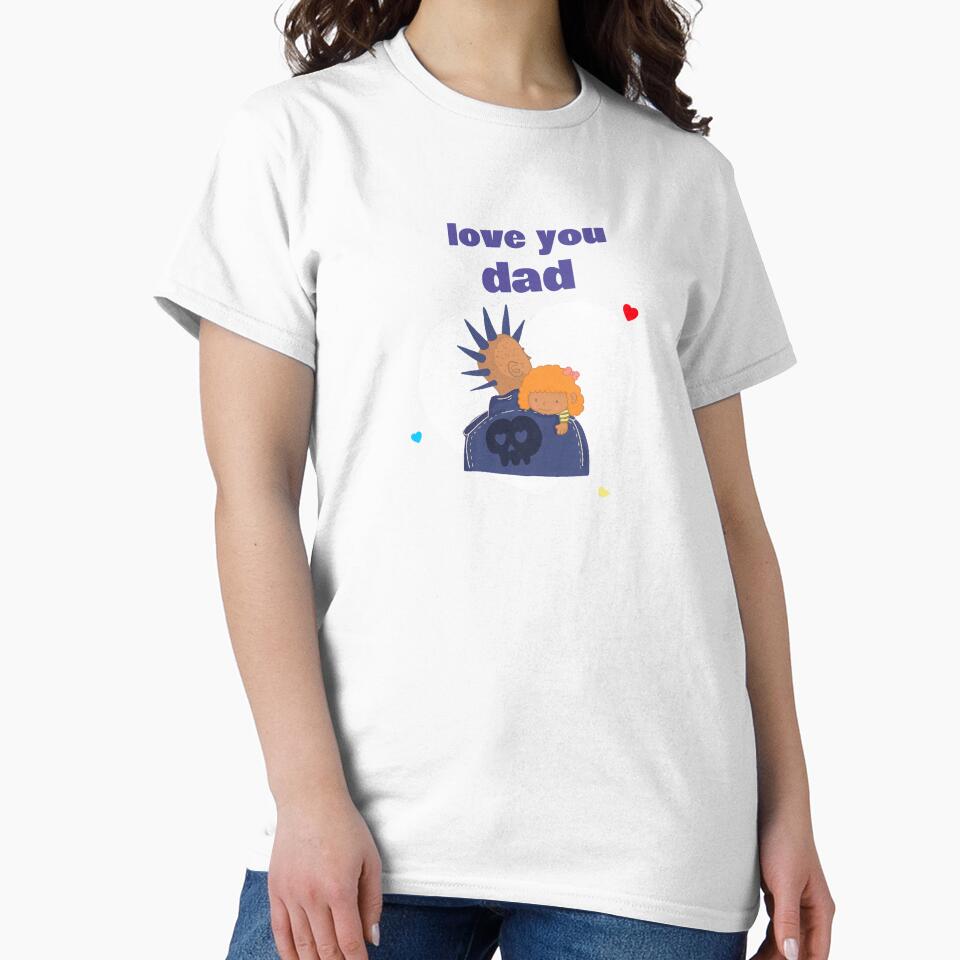 Celebrate Father's Day StuddedSpikes Tee by Djamee - Featuring a Punk #1 Dad and Daughter by Djamee