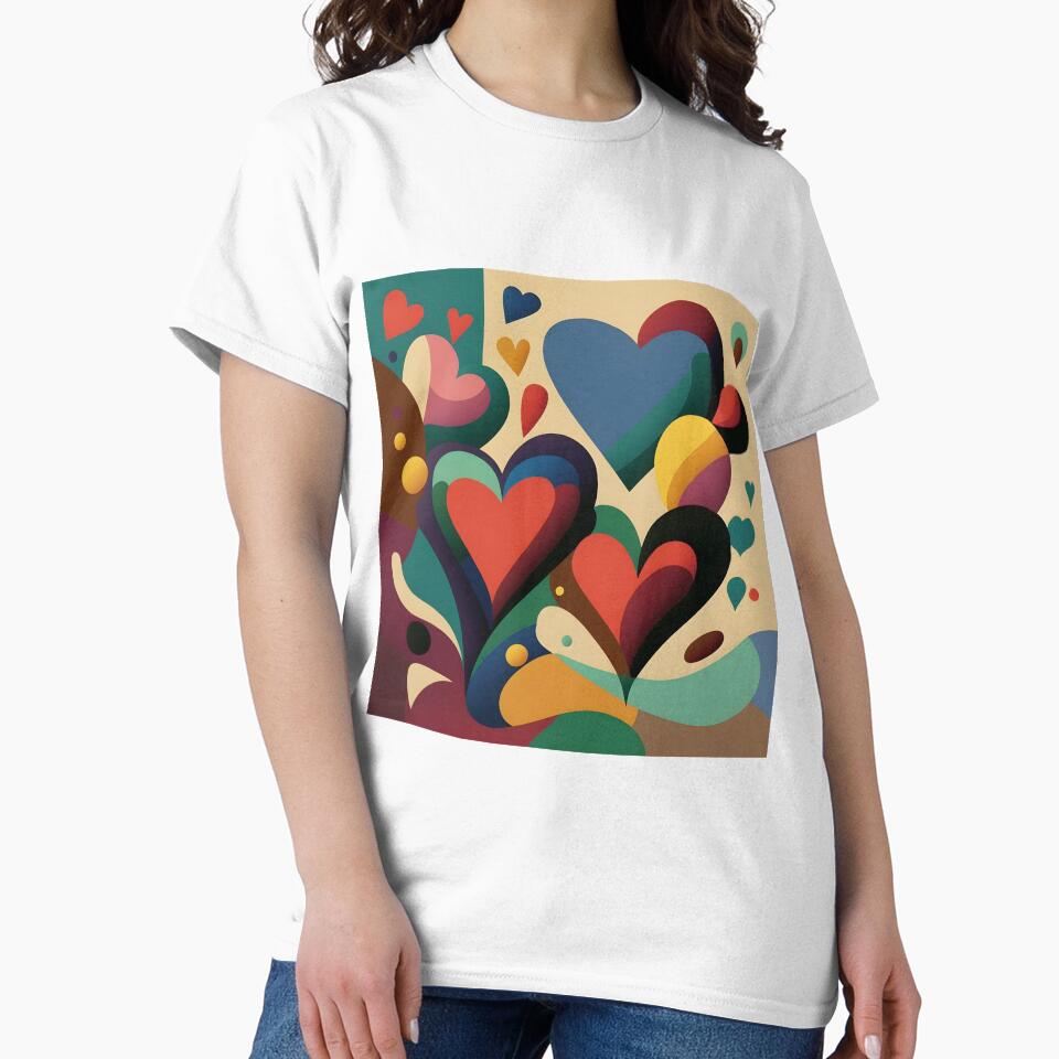 Colorful hearts on colorful background by randrdesign