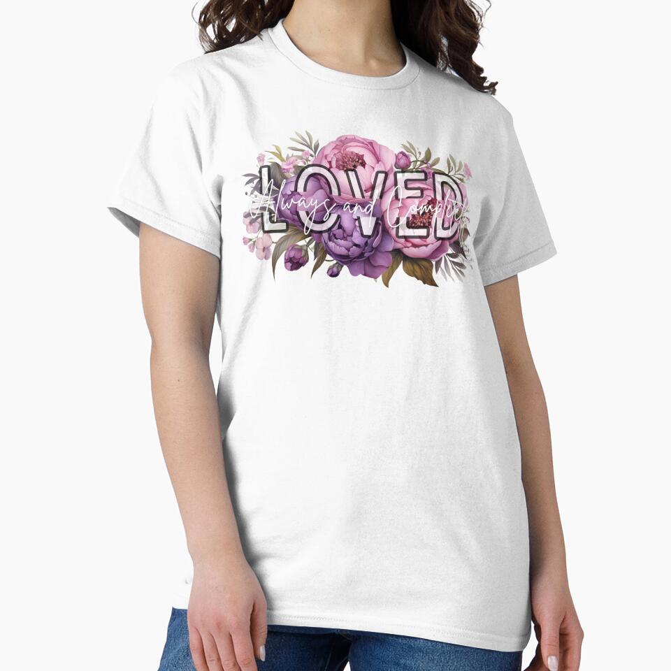 LOVED Always and Completely Floral Design Purple by GoKindCreations