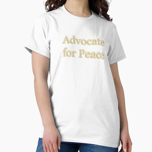 Advocate for Peace (White Angelic halo Text) by Swabcraft
