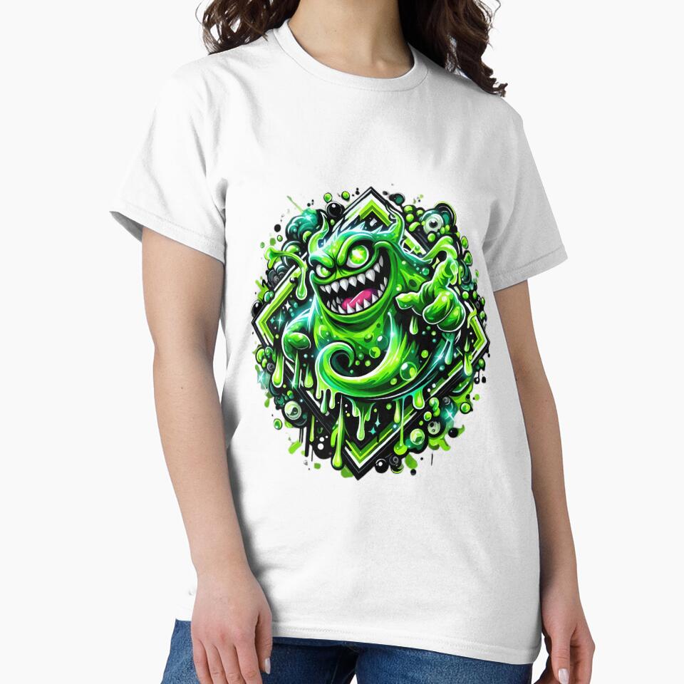 Edgy Green Slime Creature Vector Art by Nadiename