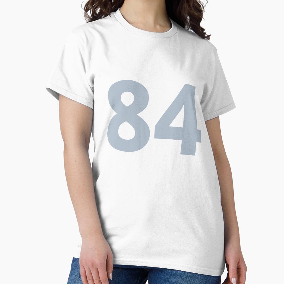 Number 84 T-Shirt – Sports Jersey Style Tee, Birthday or Team Number Shirt by MintCreativeSH
