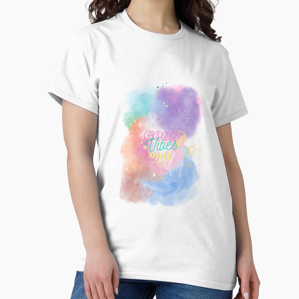 colorful galaxy pastel good vibes only by Dominika Farkašová