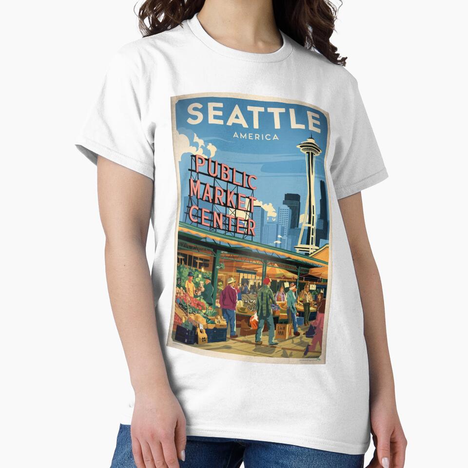 Seattle Vintage Travel Poster by TravelerRat