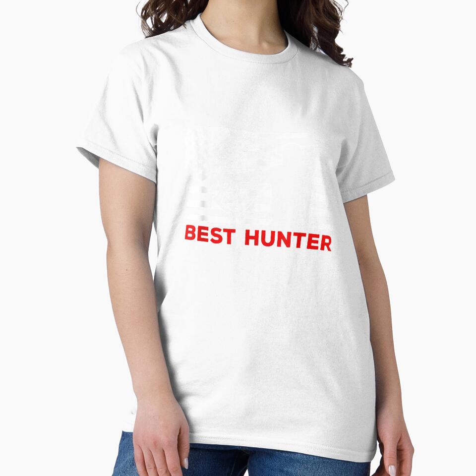 Vintage US Fag Best Dad Hunter, Bow  Gift T-Shirt Design Shirts Soft Women Unique Tees Art Tee 80S Print On Demand by DQLRPO