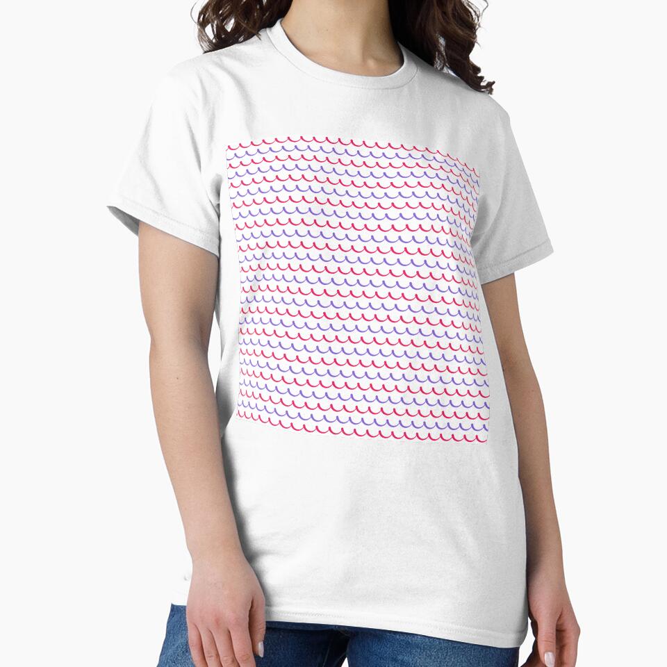 Pink and Purple Scallop Line Pattern Design by Abdulra7man369