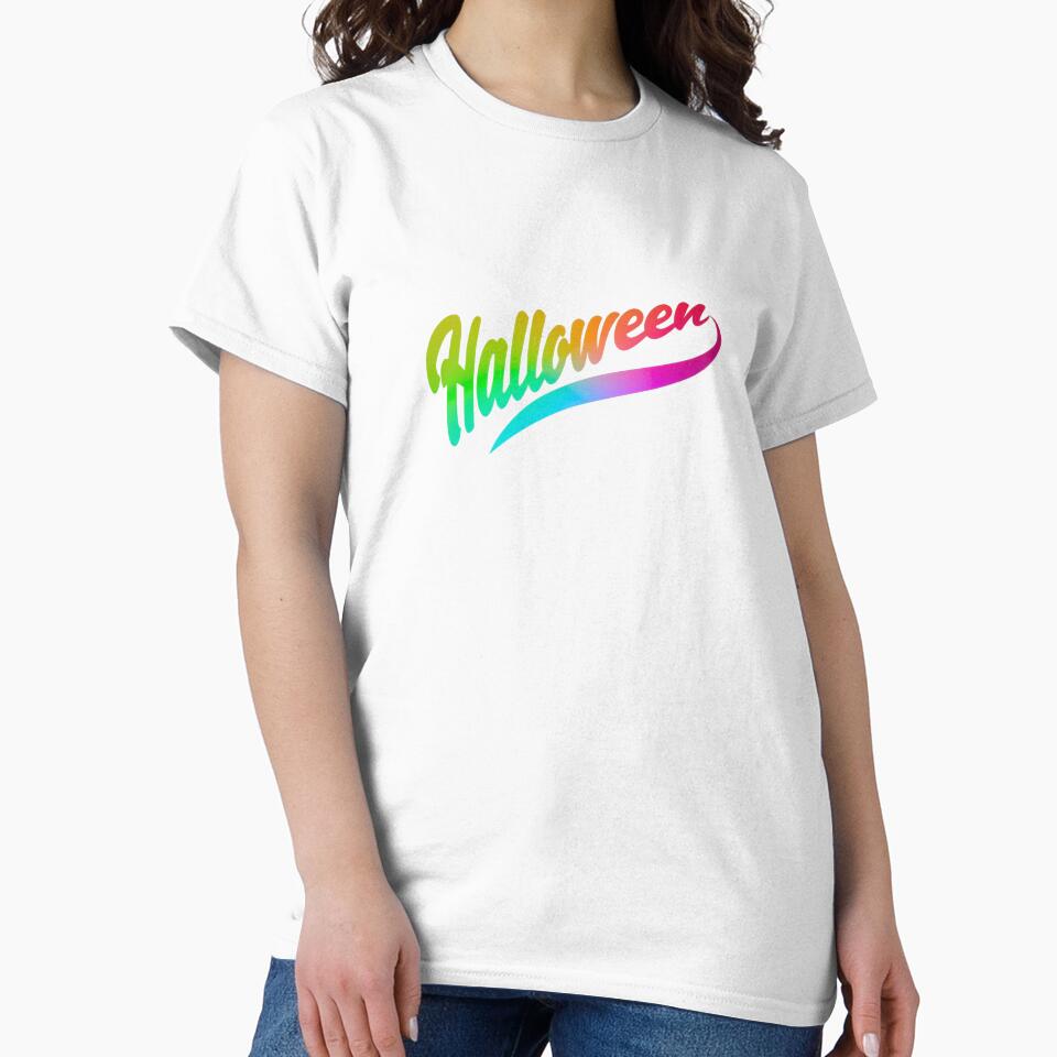 halloween, retro, logo design, vintage, baseball uniform logo,tie dye style by cocokara999