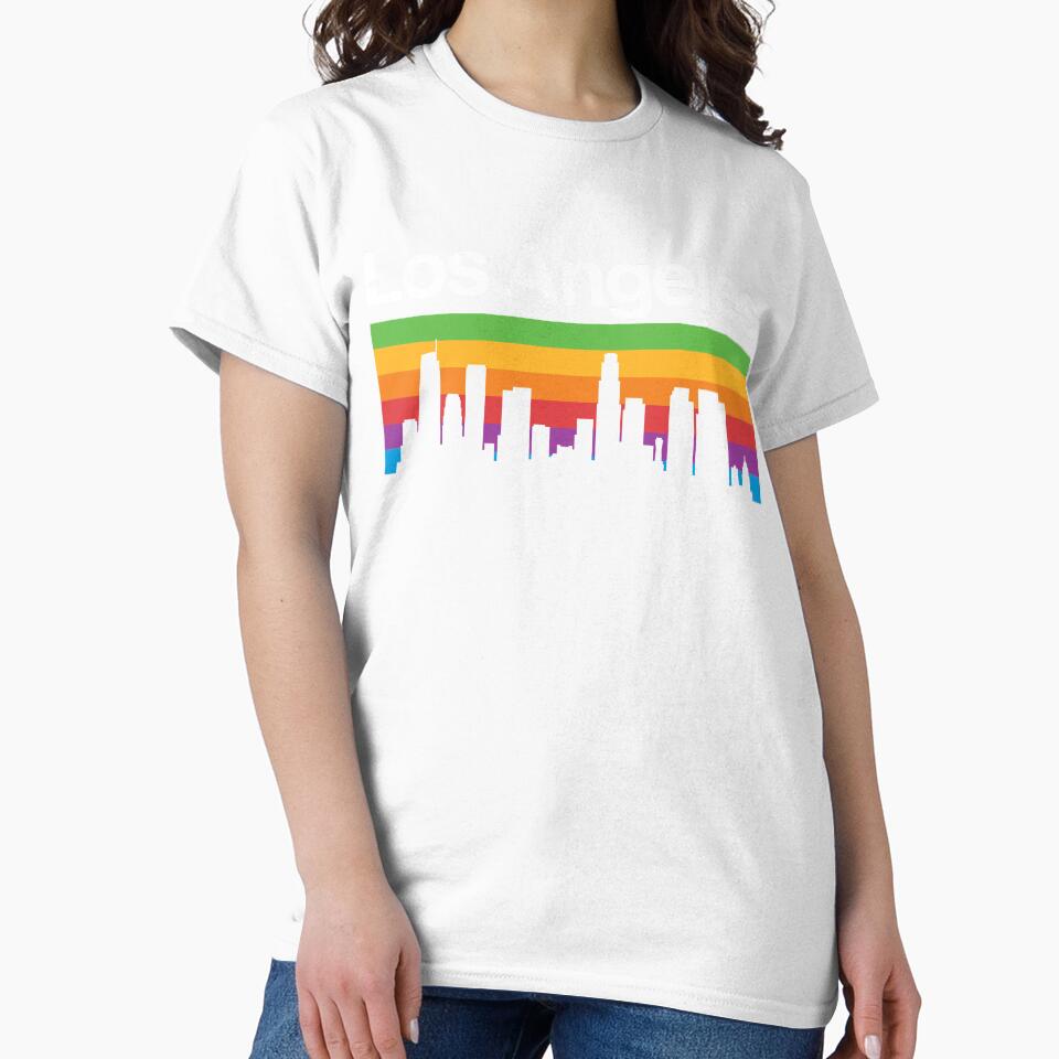 Los Angeles Skyline, Color Gradient - Black by DionBlaster