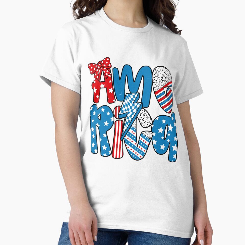 Girls Fourth of July America Bows by KroghDs