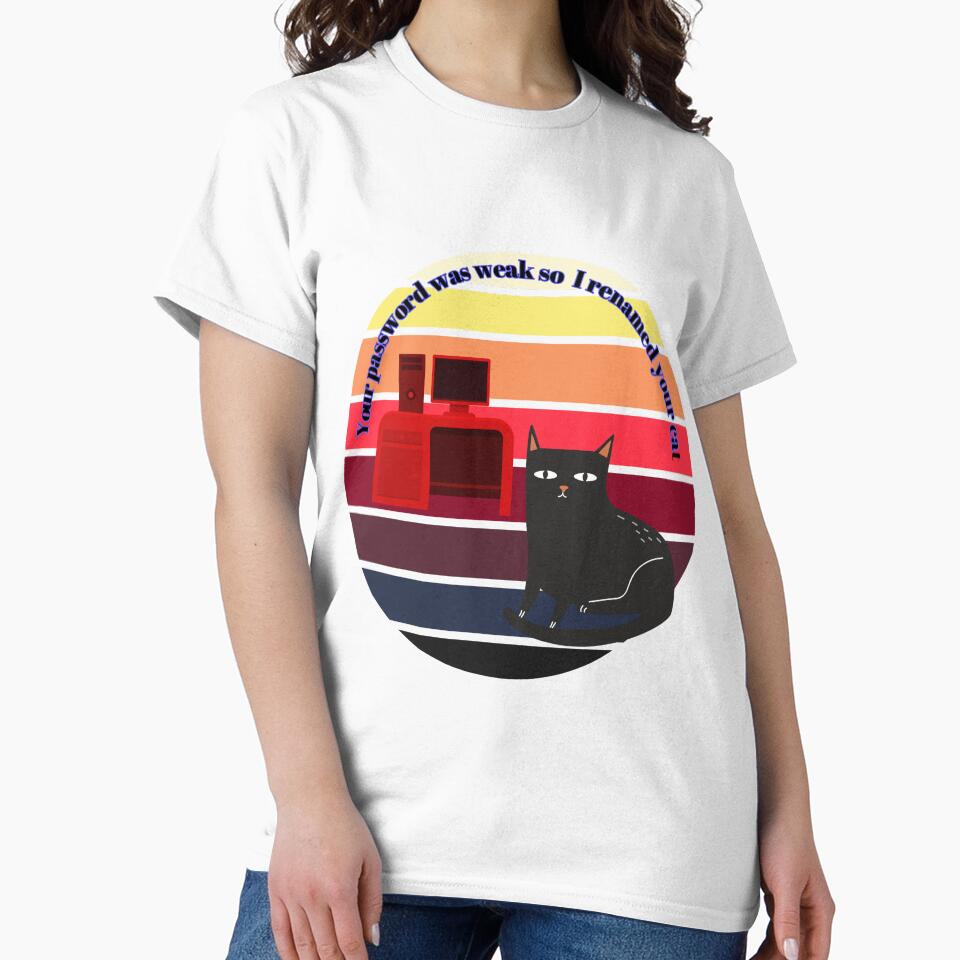 Your password was weak so I renamed your cat.  (retro sunset.) black cat version by CristalleLisa