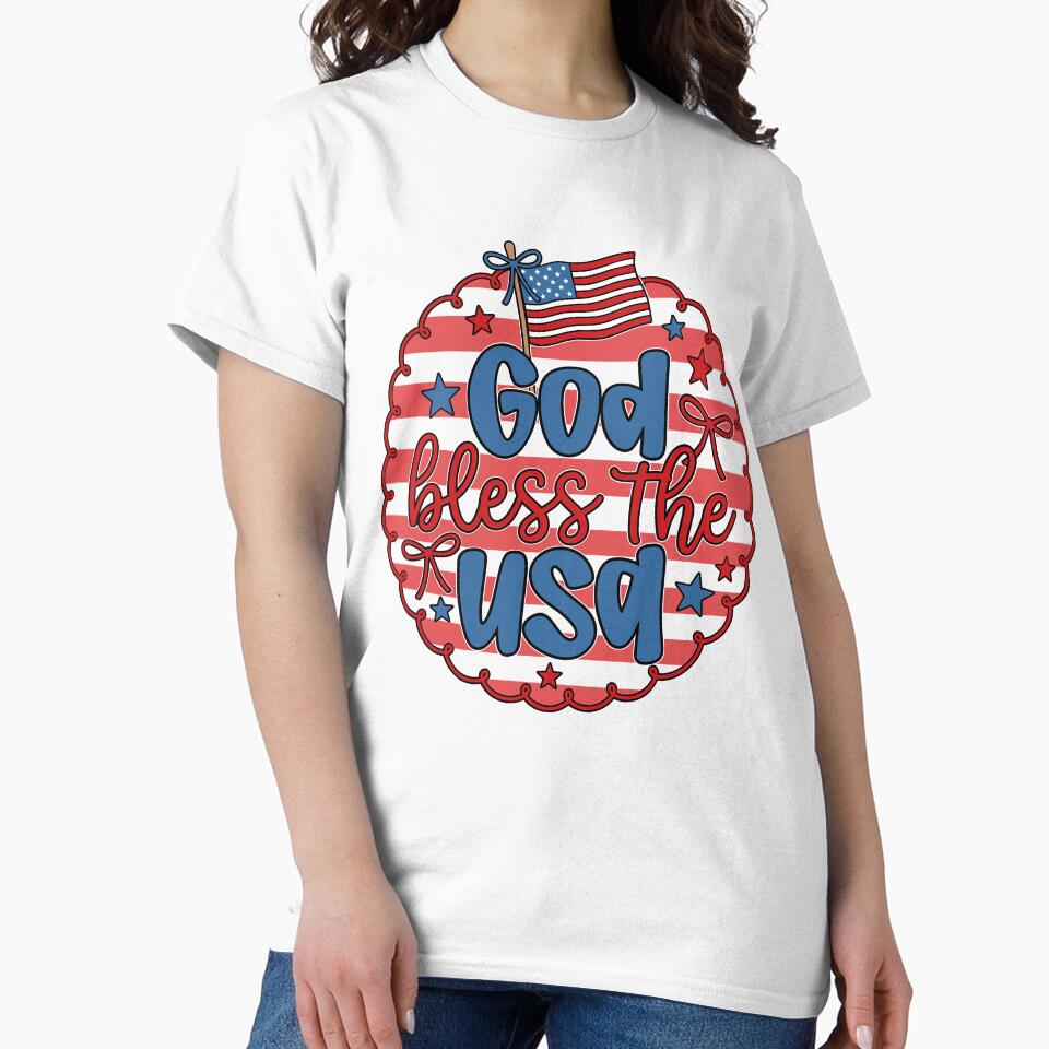 Preppy Patriotic USA Bow 4th of July Kids by KroghDs