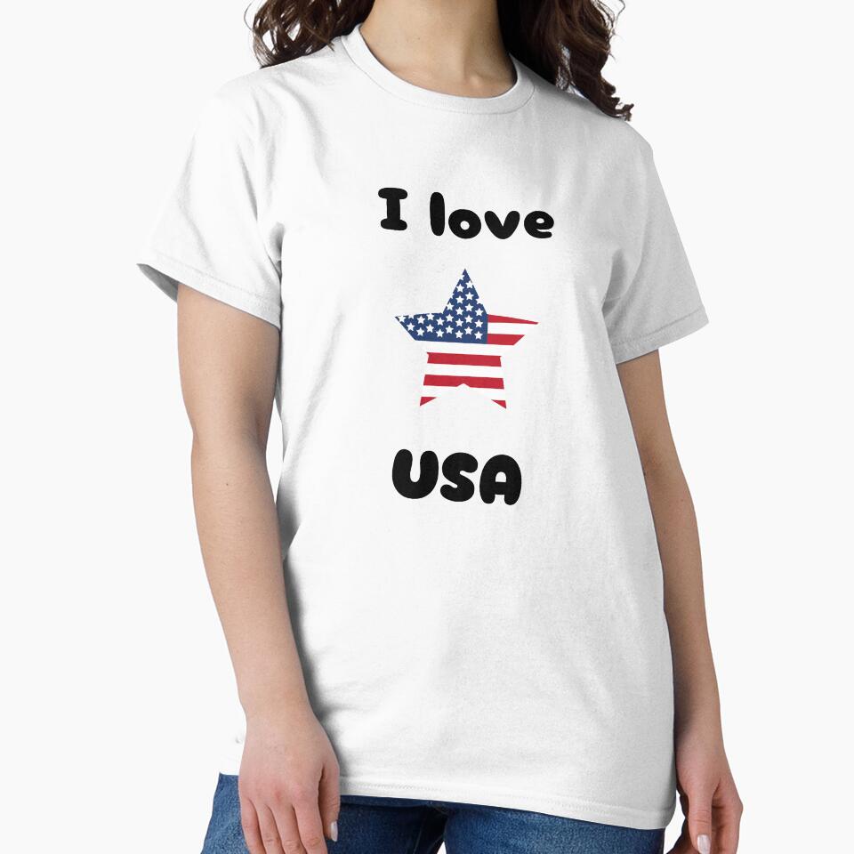 USA I love USA patriotic statement by GinnyGi
