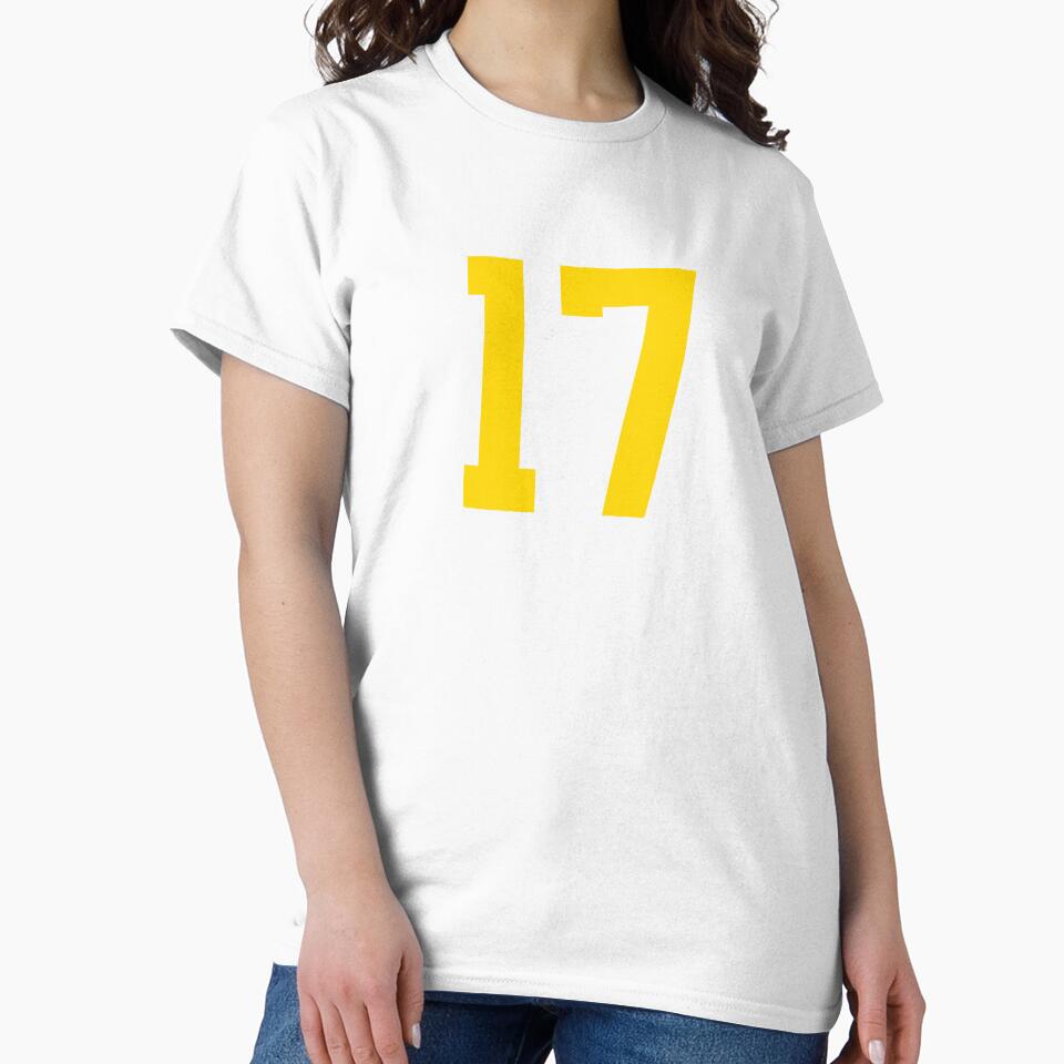 Bold Yellow Sports Number 17 by NECHSTORE