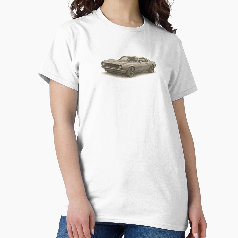 Classic Muscle Car Sketch gifts for fan automotive gifts for boyfriend by zuzzelek44